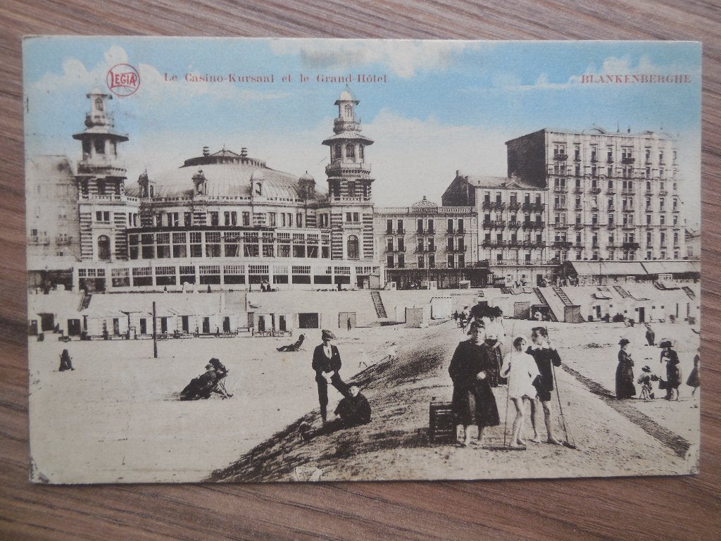 postkaart Blankenberge Casino Grand Hotel, Ophalen of Verzenden, Voor 1920, Gelopen, West-Vlaanderen