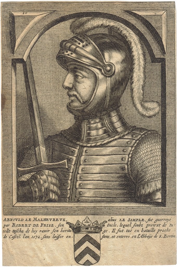 Franse Maker 18e eeuw gravure "Arnould Le Malhereux", Antiek en Kunst, Ophalen, Portret, Gravure, Origineel