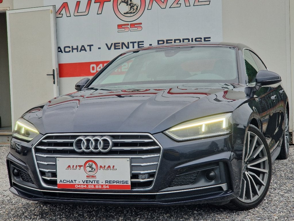 Audi A5 Sportback 1.4 TFSI S Line S Tronic*Xenon*GPS*Leder, Auto's, Audi, Automaat, Dealer onderhouden, 4 cilinders, Blauw