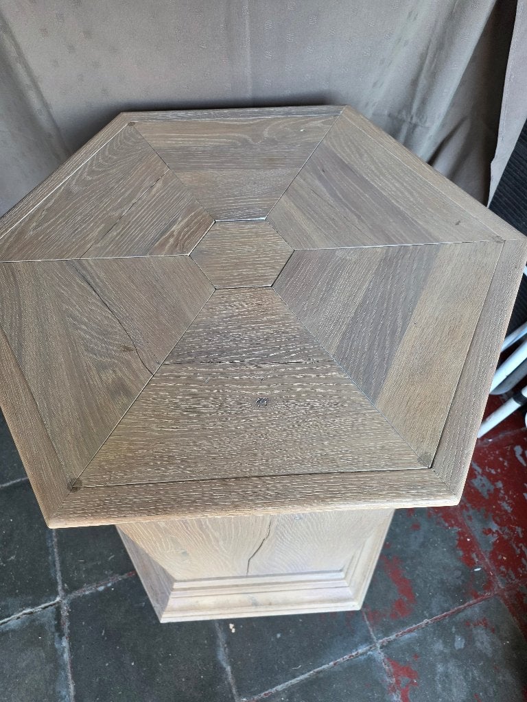 6 hoekige massief eikenhouten zuil, Enlèvement, Utilisé, 75 cm ou plus, Autres formes