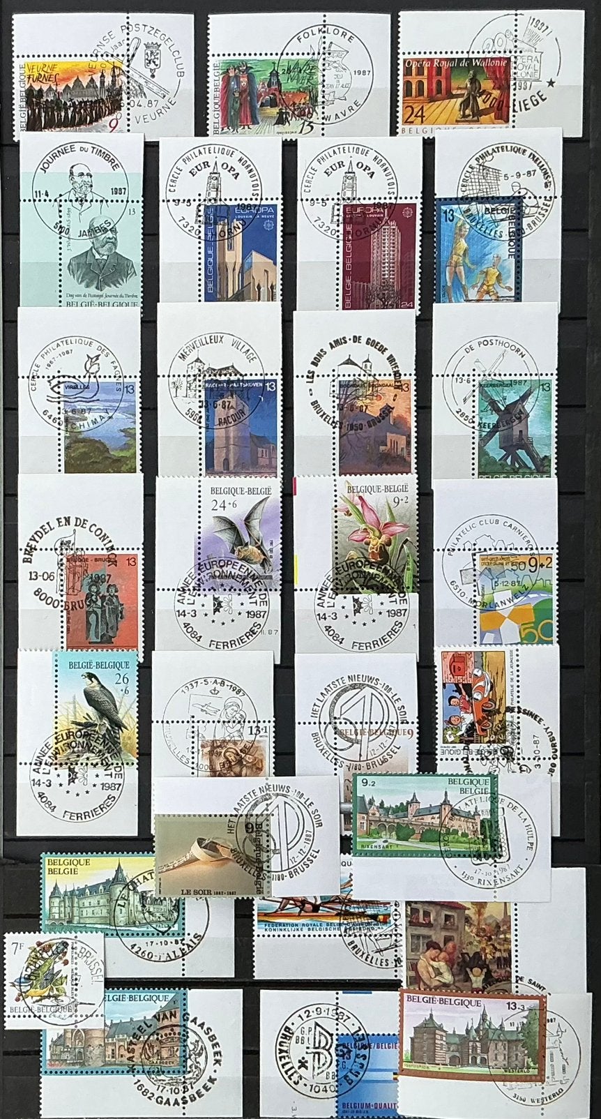 LOT 708. 29 stuks: DAG afstempelingen. Gom., Postzegels en Munten, Ophalen of Verzenden, Gestempeld, Met stempel, Kunst