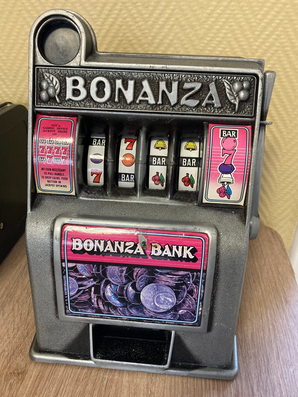 Slotmachine spaarpot - speelgoed, Verzamelen, Ophalen of Verzenden, Gebruikt