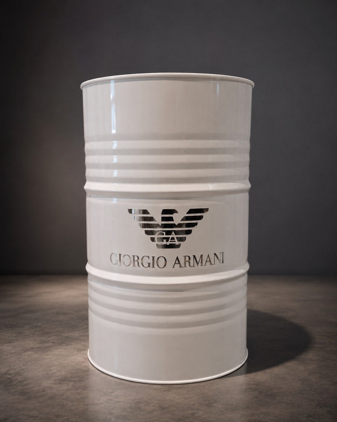 Baril déco Armani, Huis en Inrichting, Woonaccessoires | Overige, Ophalen, Zo goed als nieuw, Wit, Metaal