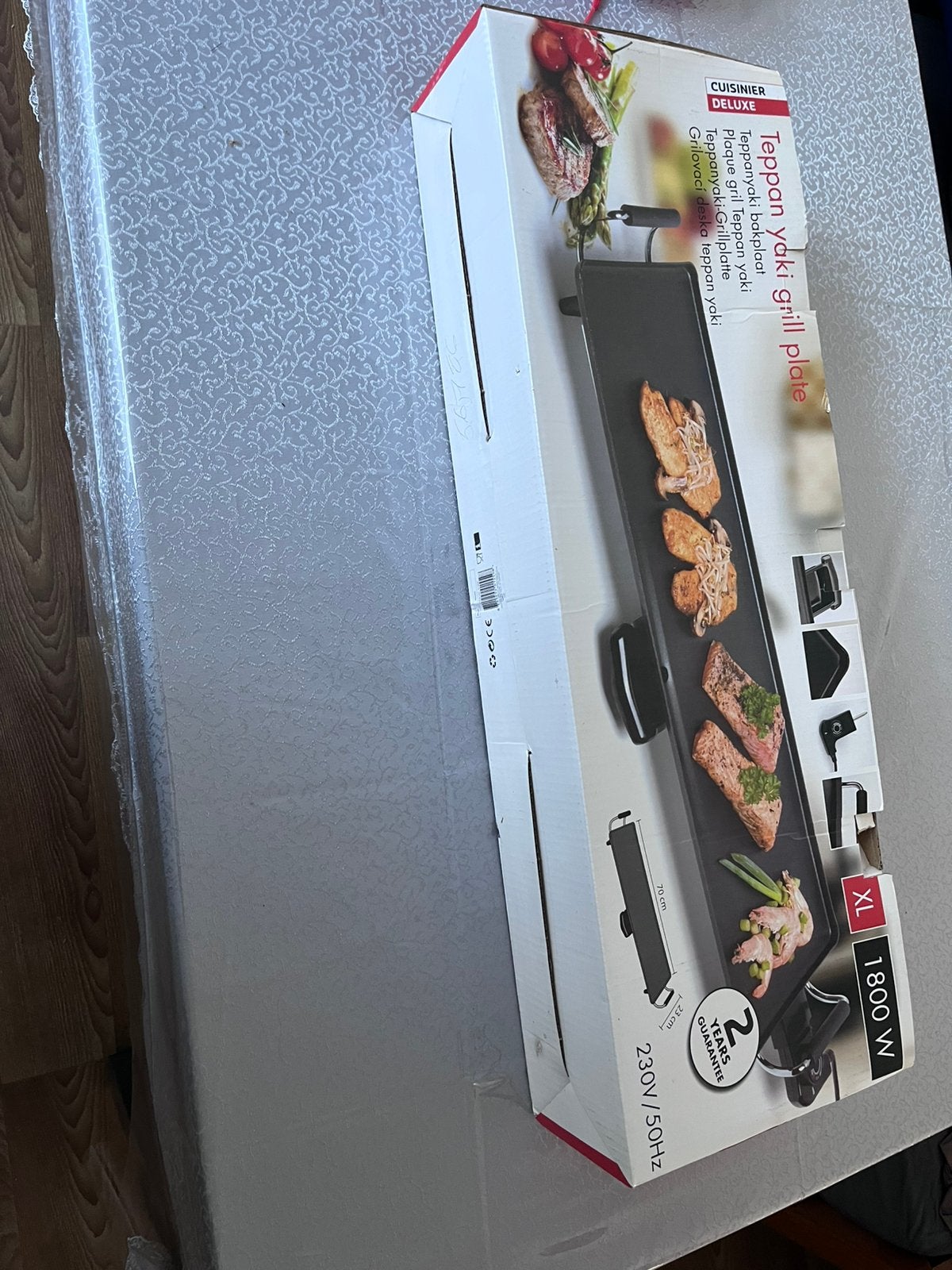 Grillplaat XL 1800W - Deluxe Chef - NIEUW in doos, Elektronische apparatuur, Ophalen, Nieuw