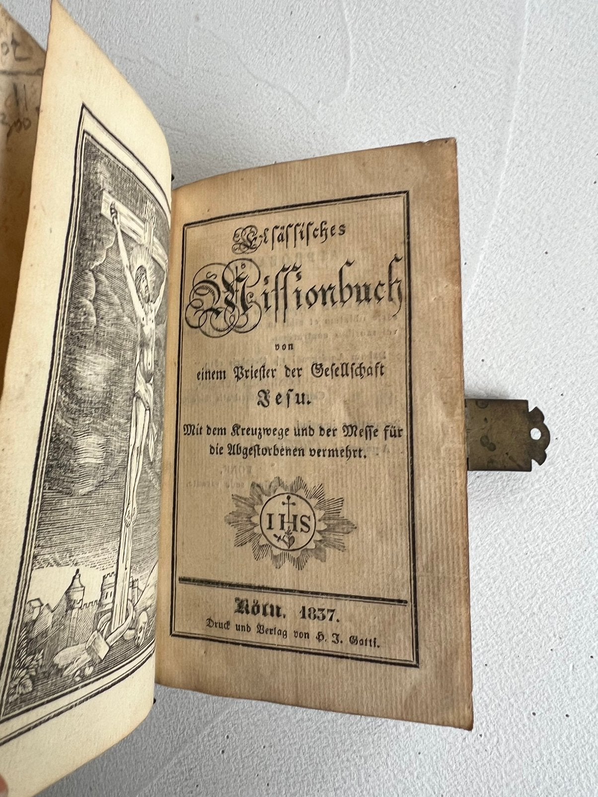 Antiek gebedenboek 1837 – Elsässisches Missionsbuch, Ophalen of Verzenden