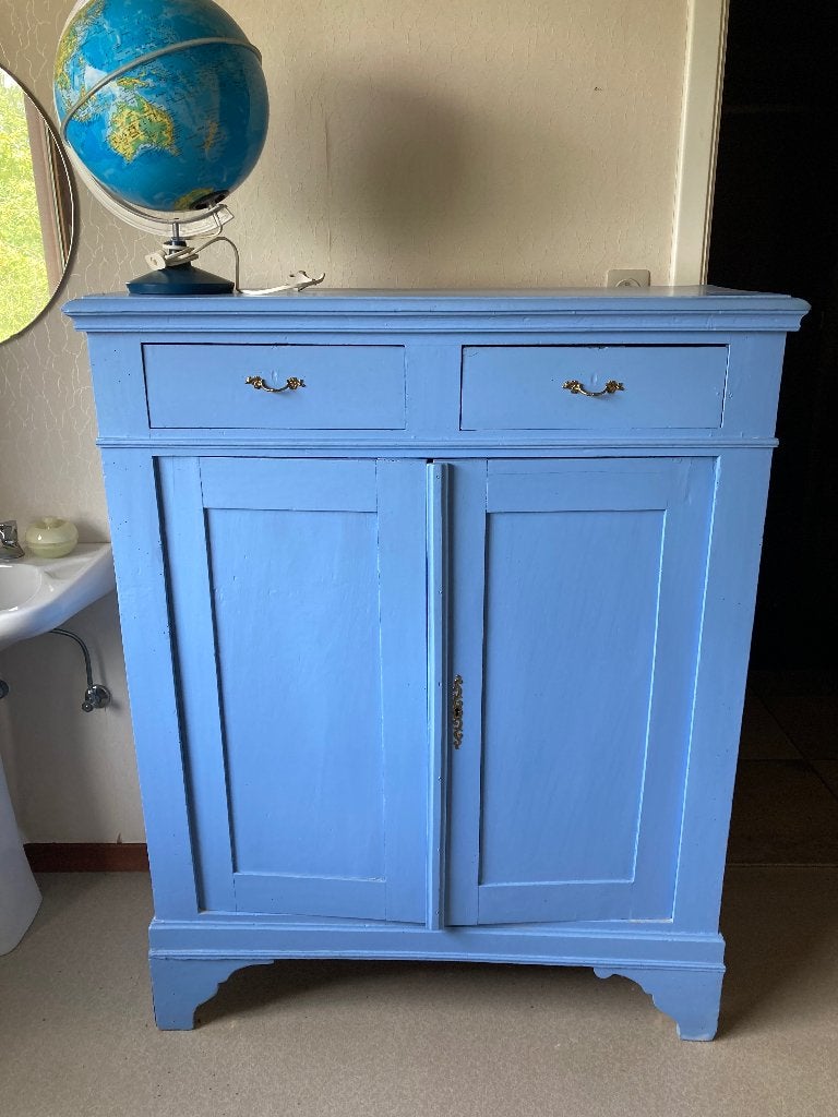 Armoire à linge bleue, Maison & Meubles, 25 à 50 cm, Romantisch klassiek, Enlèvement, Utilisé