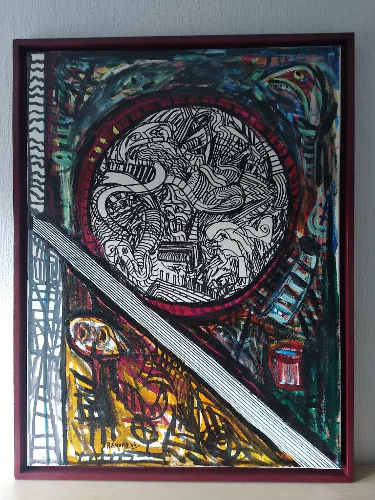 Origineel Schilderij William Remory, Enlèvement