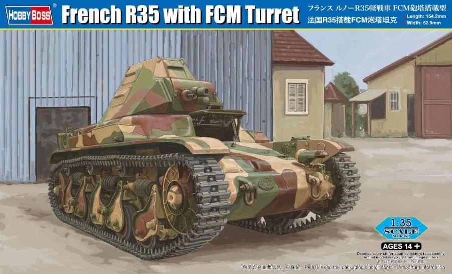 HOBBY BOSS 83894 FRENCH R35 WITH FCM-TURRET échelle 1/35, Overige merken, Tank, 1:32 tot 1:50, Nieuw