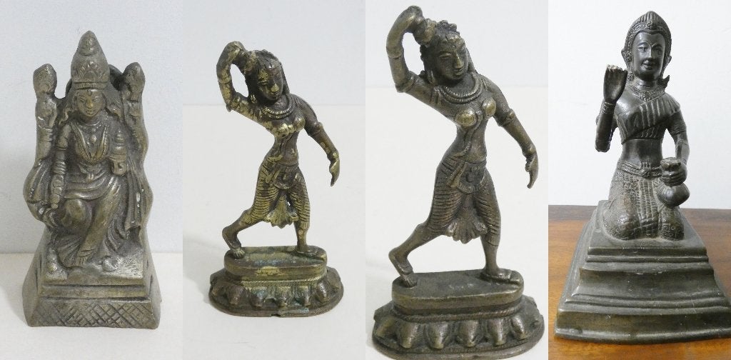 Aziatische brons beeldjes 4x [1538], Enlèvement ou Envoi, Bronze
