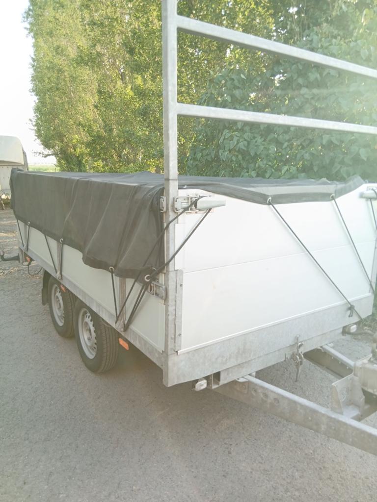 Remorque à benne basculante de 750 kg BW Trailers 3m10 x 1m6, Enlèvement, Comme neuf