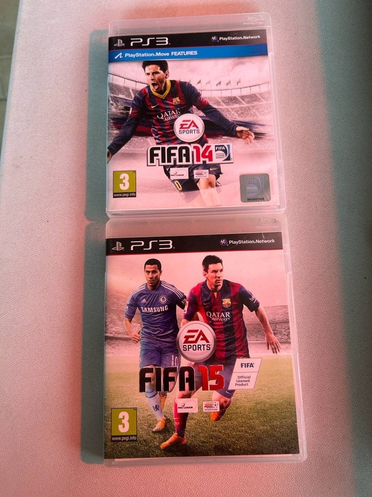 Jeux PS3 : Fifa 14 & Fifa 15, Ophalen, 2 spelers, Zo goed als nieuw, Vanaf 3 jaar