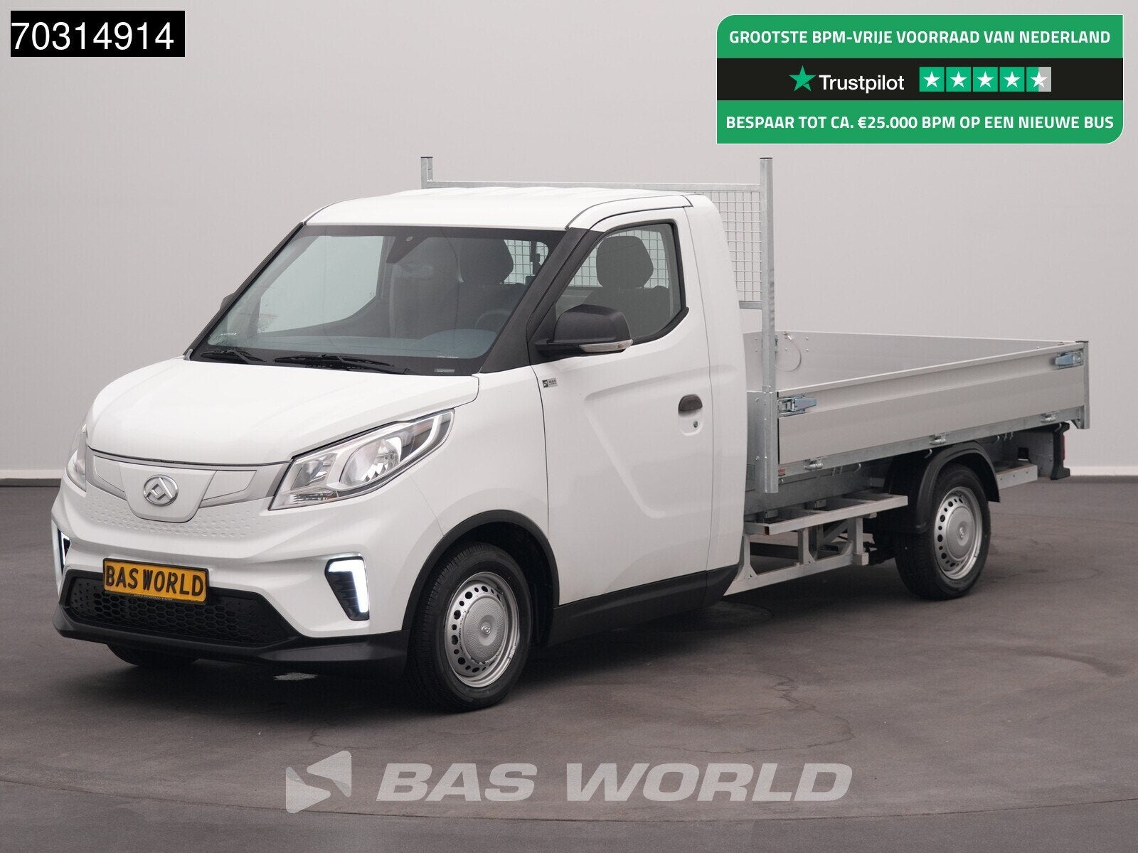 Maxus eDeliver 3 Open Laadbak 50 Kwh 327km WLTP Stad 100% El, 150 kg, Maxus, Wit, Nieuw