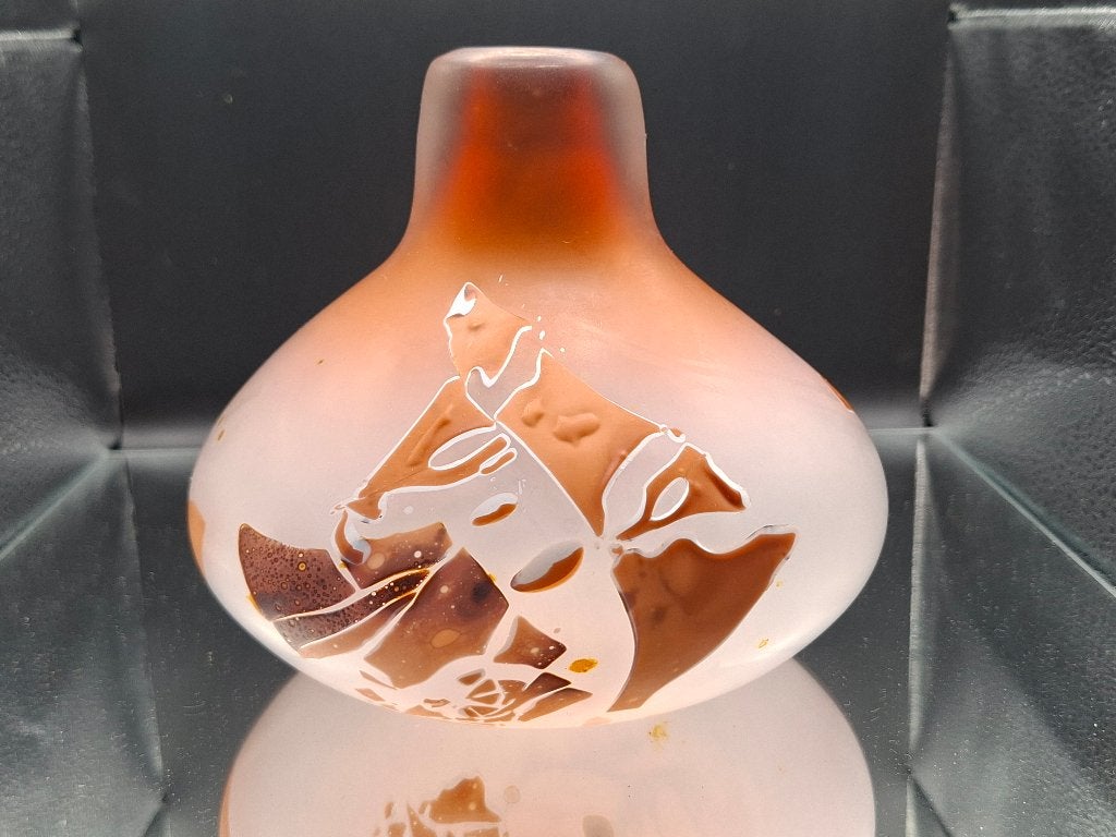 Vase du Val Saint Lambert de Louis Leloup. Signé, Enlèvement