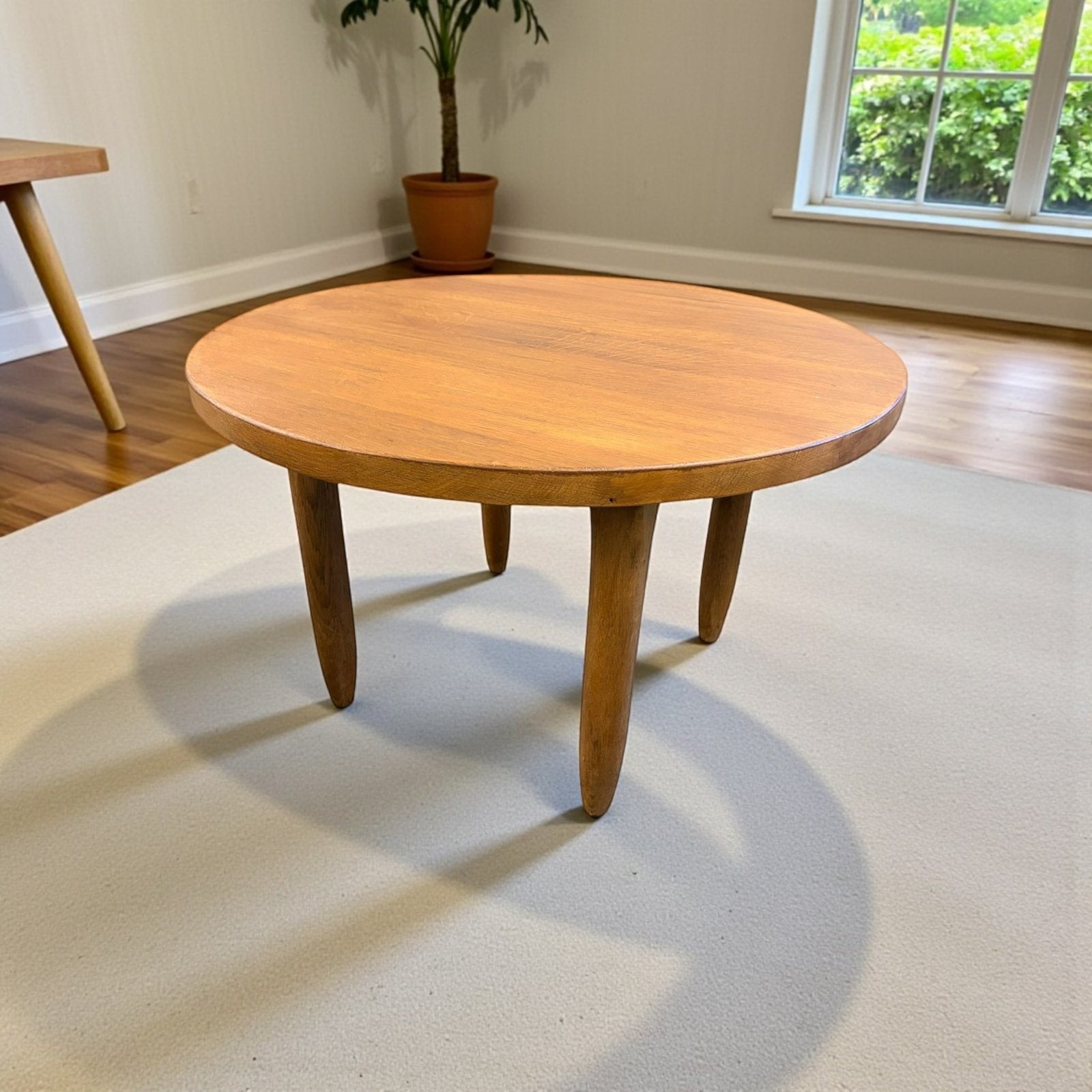 Table basse ronde vintage en chêne massif, Envoi