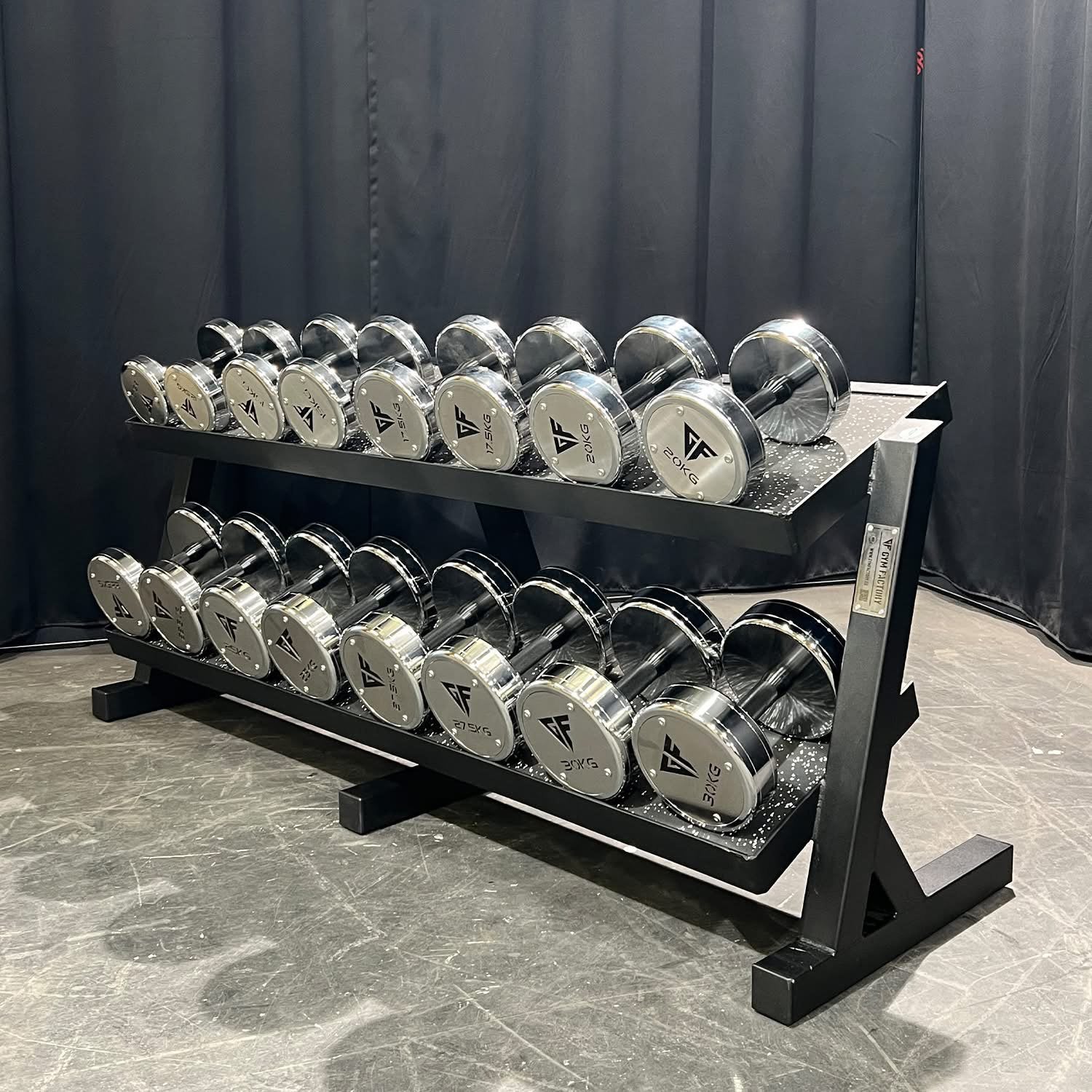 Chrome Dumbbell Set Hantelset Compleet Fitness GymFactory, Sport en Fitness, Verzenden, Nieuw, Benen, Dumbbell
