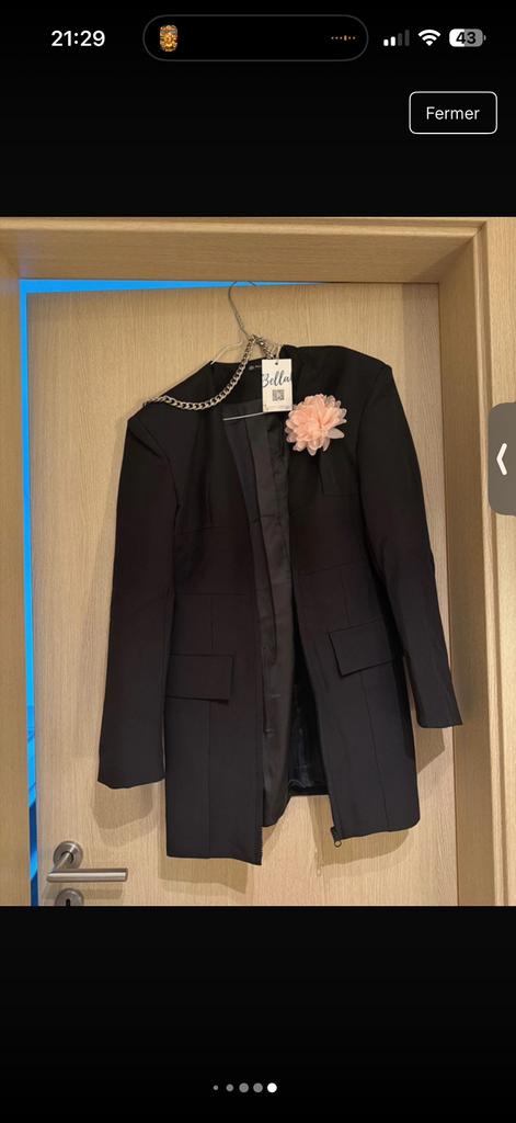 Robe Blazer noire Bella Barnett - Neuve avec étiquette, Kleding | Dames, Jurken, Nieuw, Maat 36 (S), Zwart, Boven de knie, Ophalen of Verzenden