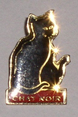 Pin Chat Noir (koffie Zwarte Kat), Ophalen of Verzenden, Zo goed als nieuw, Figuurtje, Speldje of Pin