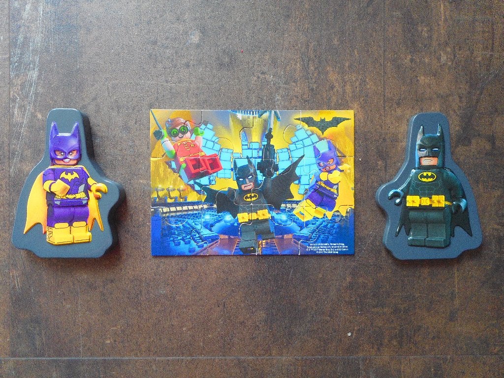 Lego Puzzle Batman/Robin (zie foto's) III, Enlèvement ou Envoi, Utilisé, Lego