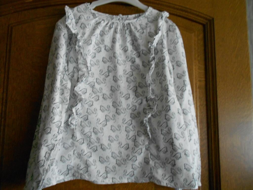 bloesje mt 116, Gebruikt, Meisje, Overhemd of Blouse, Ophalen of Verzenden