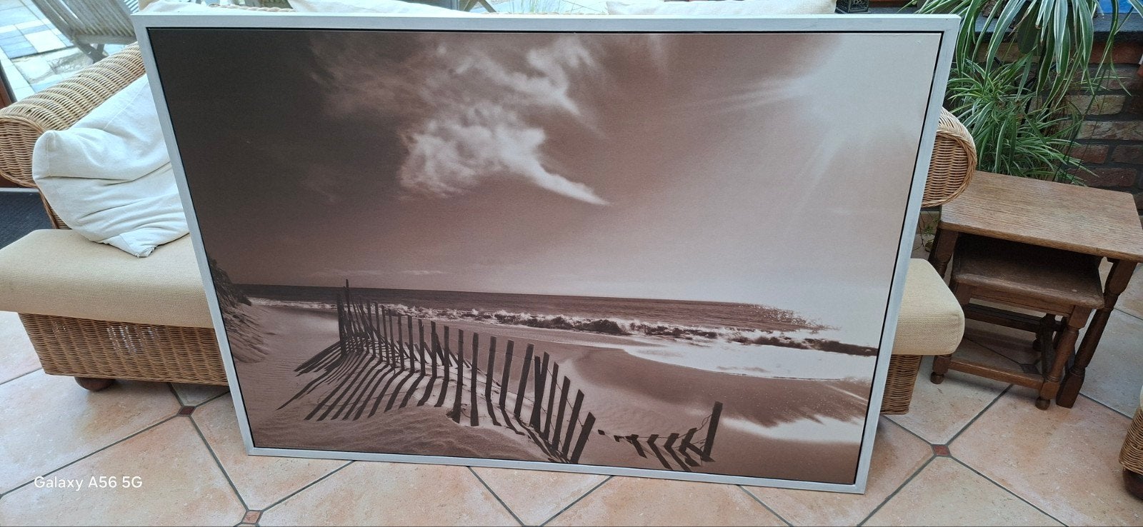 Grand cadre ikea 140 x 100cm très bon état, Maison & Meubles, Enlèvement, Bois