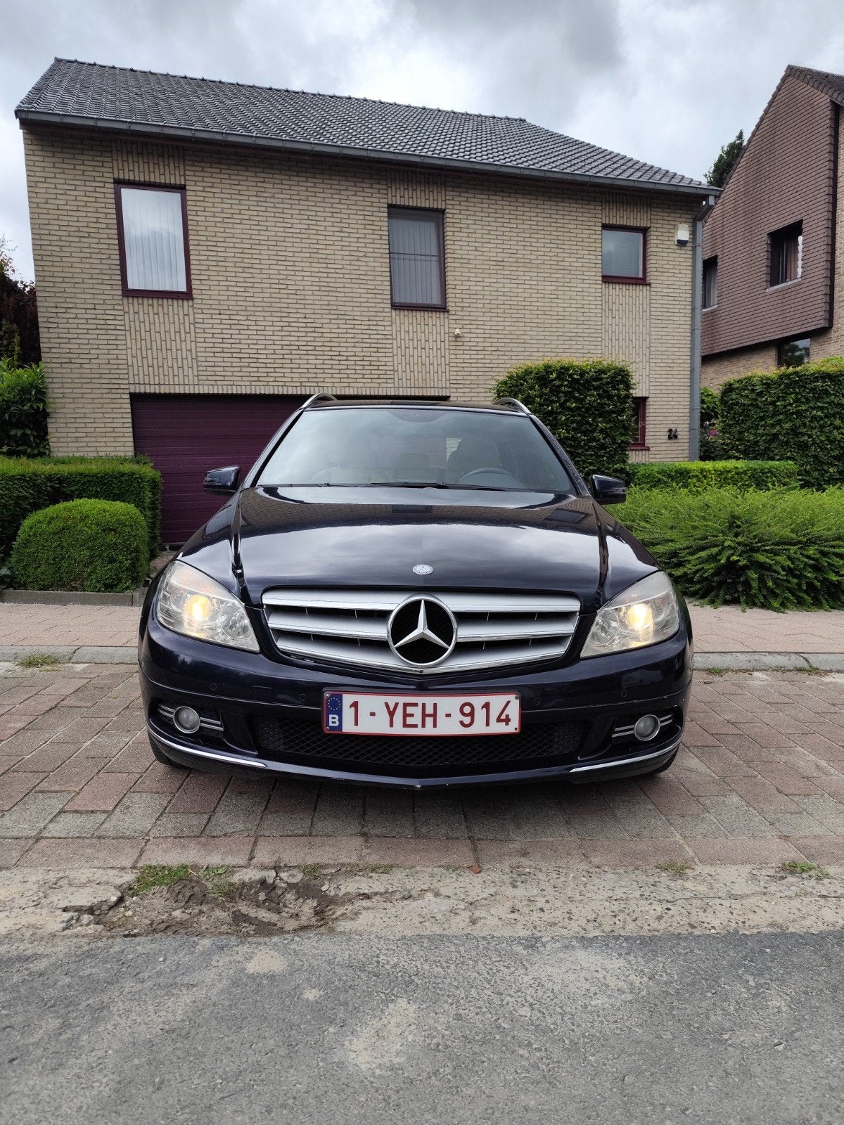 Mercedes c200 CDI Avantgarde, Auto's, Euro 5, Beige, Blauw, Leder
