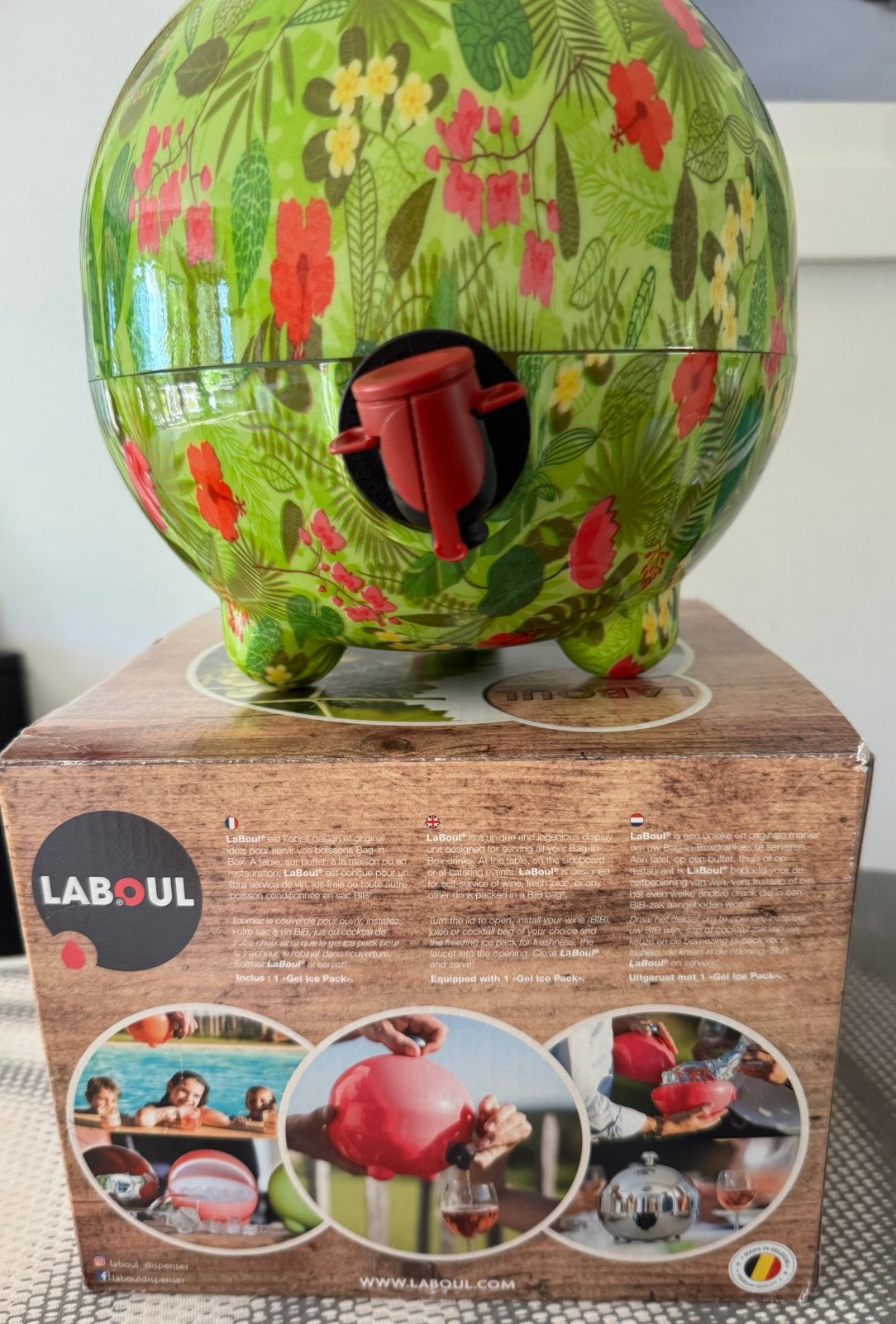 LaBoul drankdispenser Bag in Box Nieuw Tropische print, Ophalen of Verzenden, Nieuw