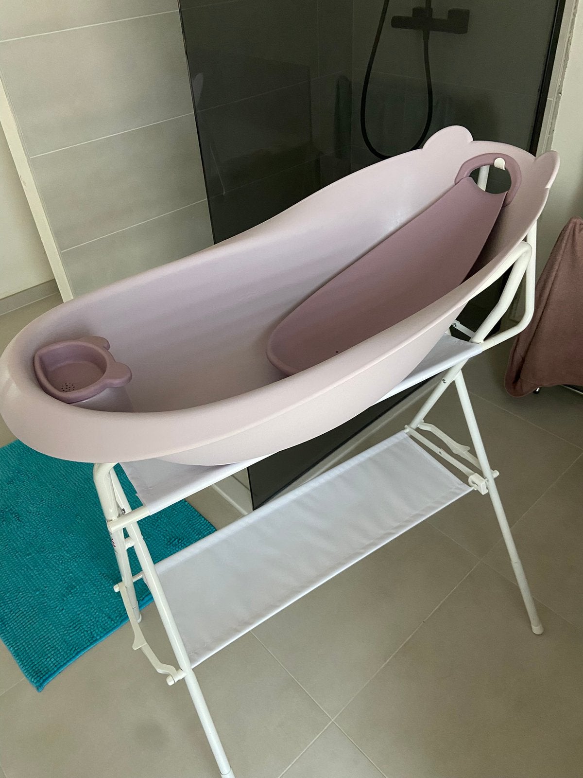 Babybad met staander, Enfants & Bébés, Bains & Soins, Comme neuf, Baignoire, Enlèvement