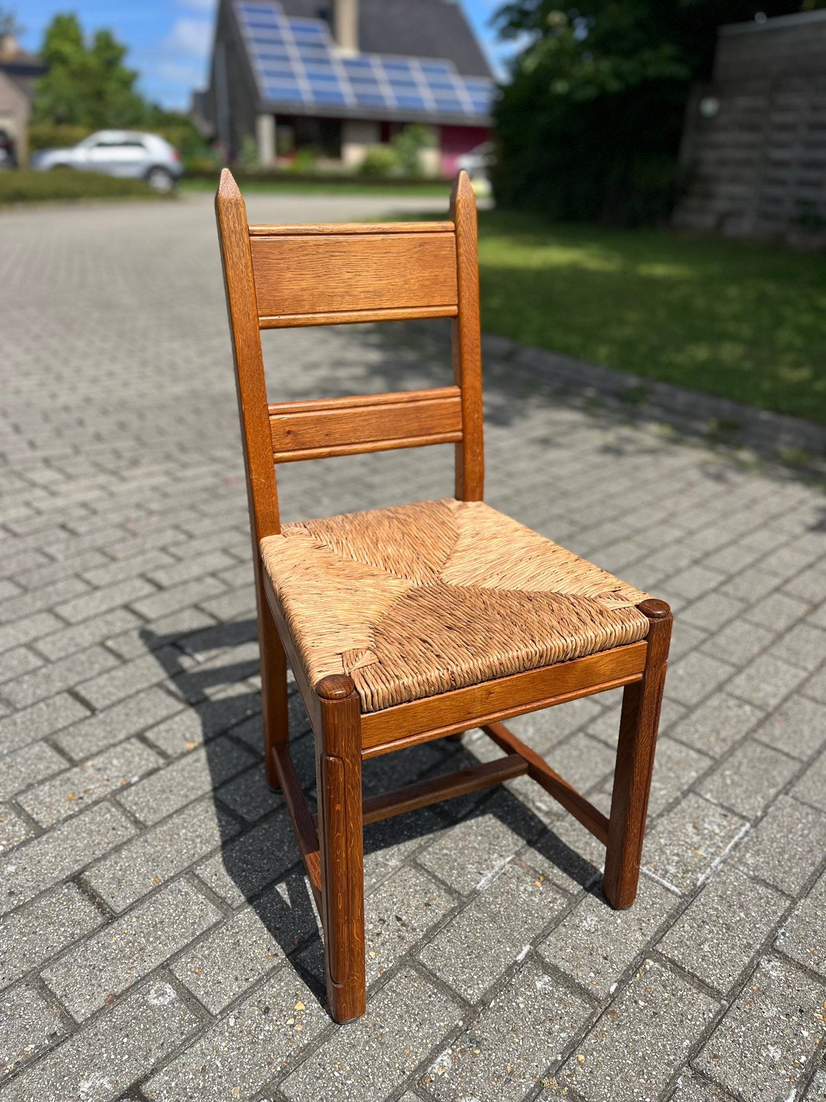 Eiken houten stoelen, Maison & Meubles, Chaises, Comme neuf, Brun, Enlèvement, Cinq, Six Chaises ou plus