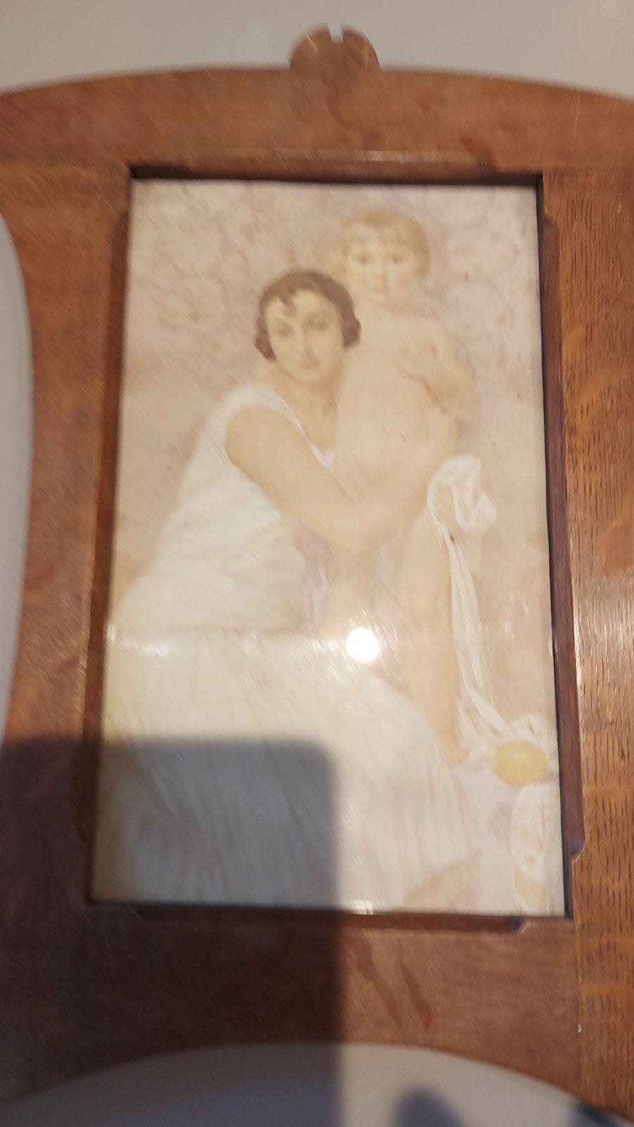 vintage litho( moeder en kind) uit 1930, Enlèvement