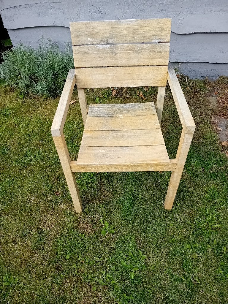 tuinstoel, Tuin en Terras, Ophalen, Gebruikt, Hout, Stapelbaar