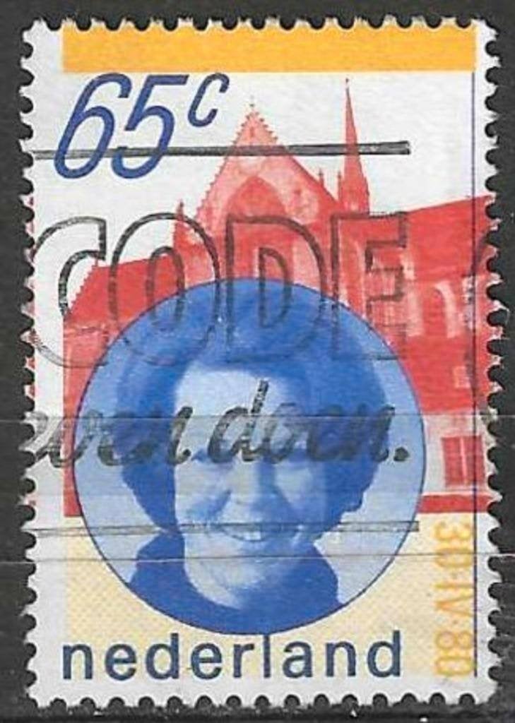 Pays-Bas 1980 - Yvert 1145 - Reine Beatrix - 65 c. (ST), Envoi, Affranchi