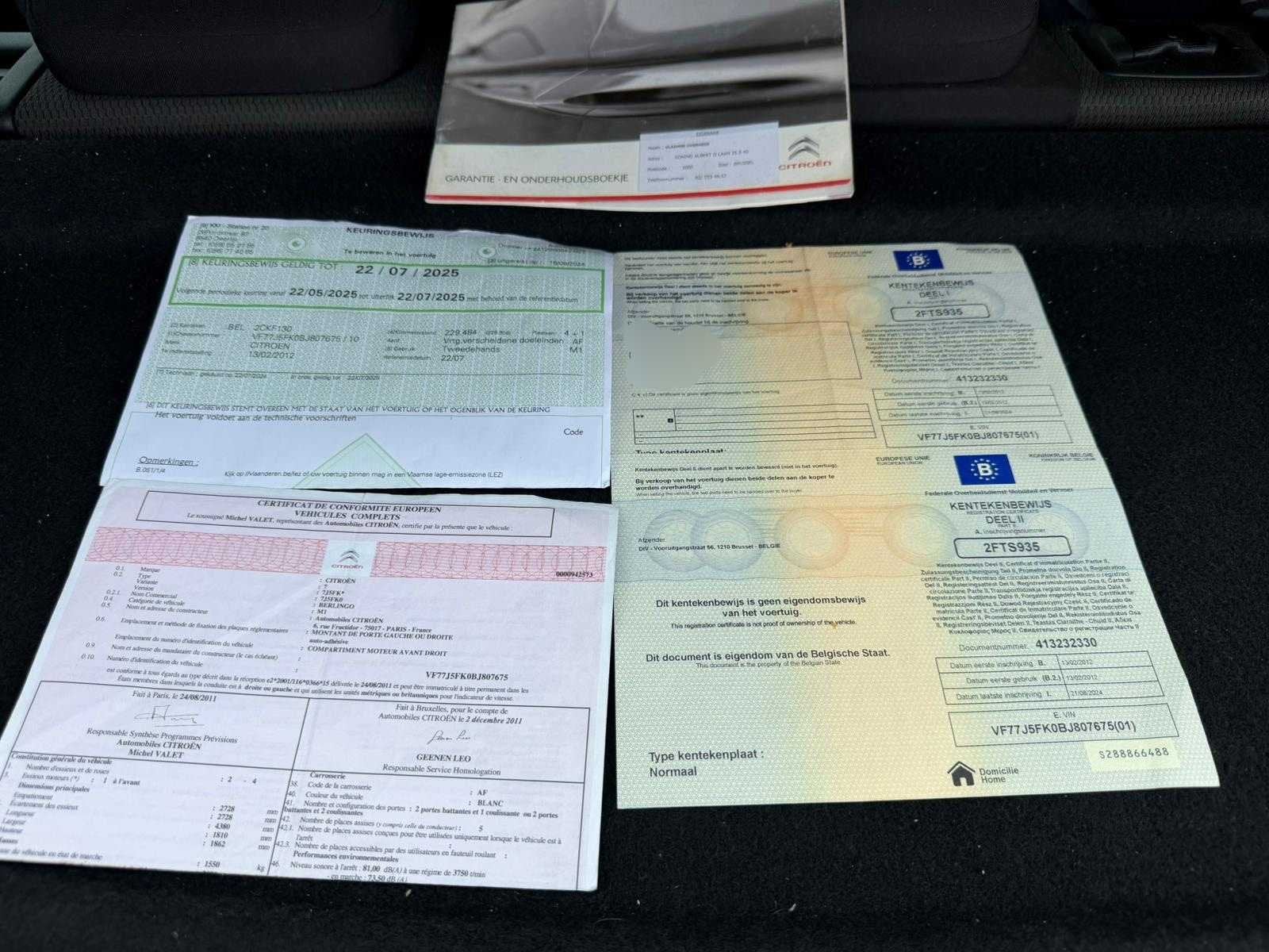 Citroën Berlingo 1.6 essence 2012, Euro 5, Achat, Entreprise, Boîte manuelle
