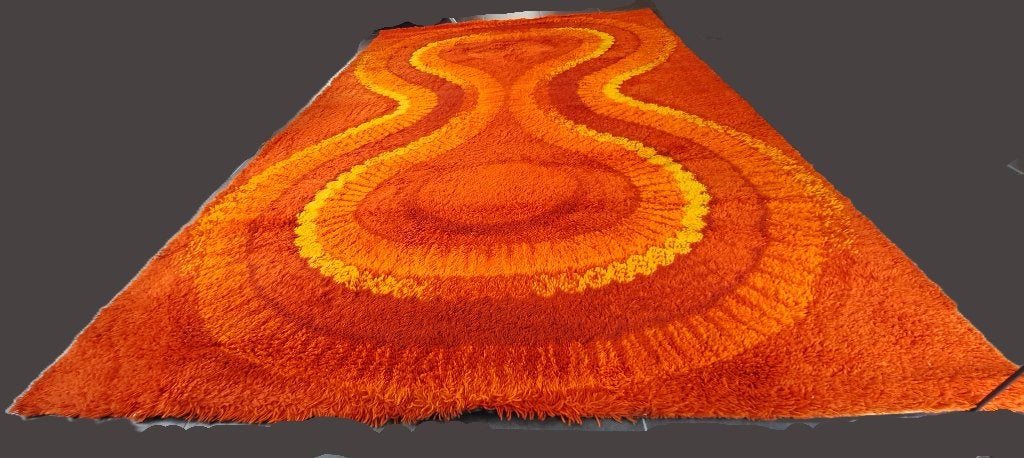 B&C vintage vloerkleed — jaren 70 — 200  300 cm, Ophalen