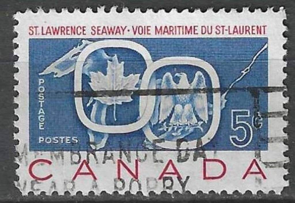 Canada 1959 - Yvert 314 - La voie maritime du Sant-Lau (ST), Envoi, Affranchi