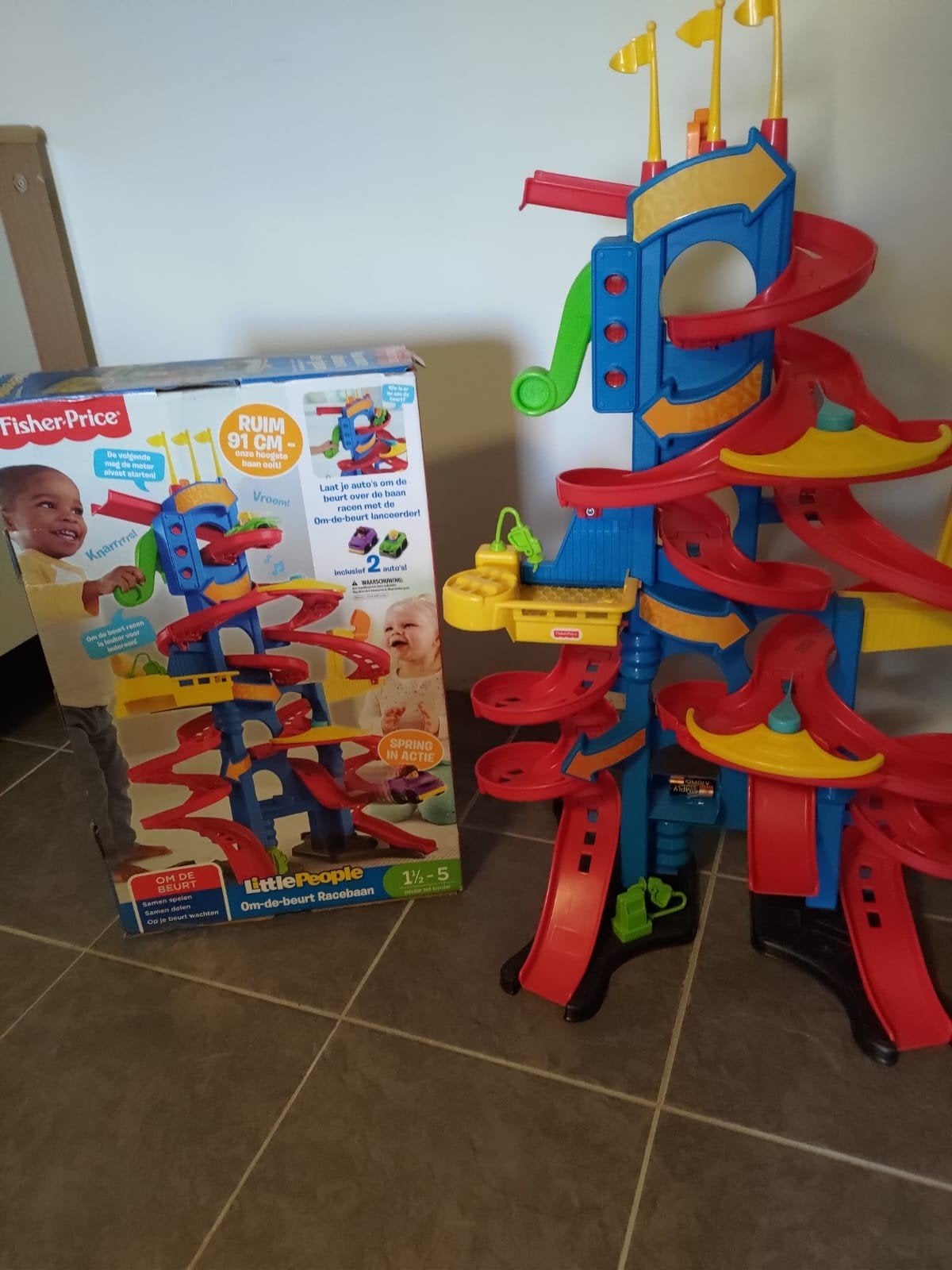Fisher price racebaan zo goed als nieuw, Kinderen en Baby's, Ophalen, Racebaan