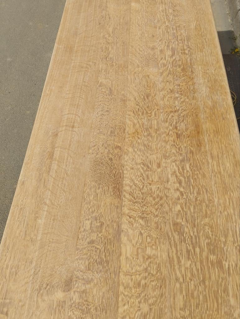 Massief eiken werkblad, Ophalen, 25 tot 50 mm, Eiken, Zo goed als nieuw