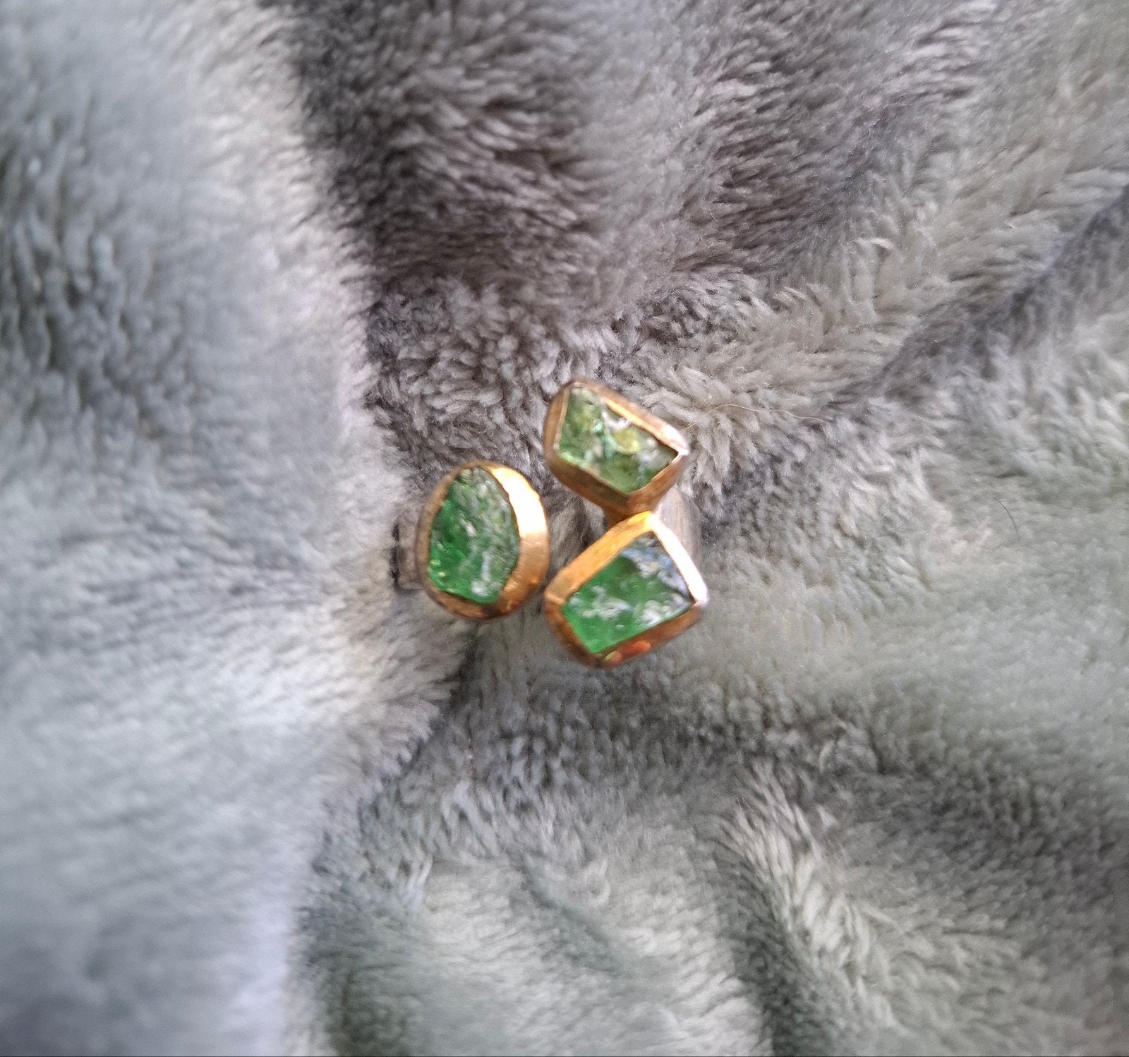 Bague argent/or personnalisable avec 3 tourmalines, Enlèvement ou Envoi, Comme neuf