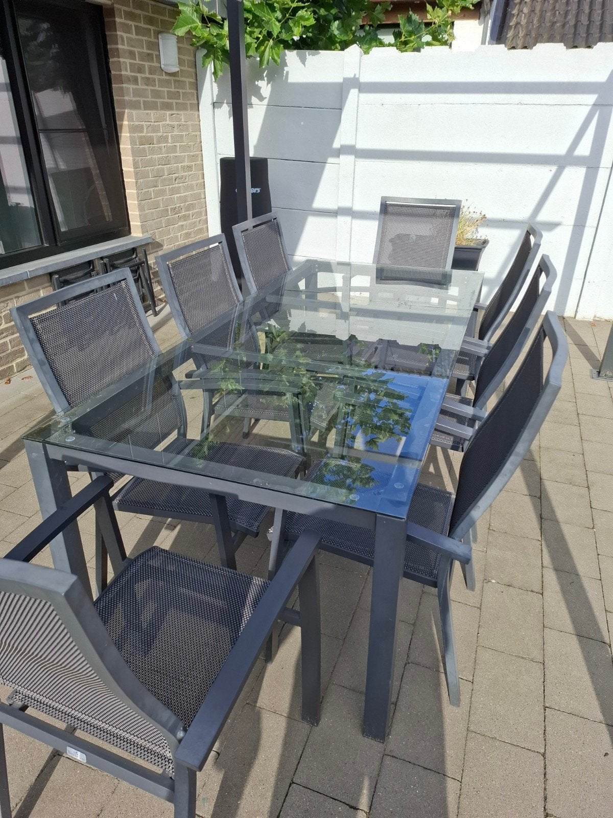 Eettafel + 8 stoelen van Bois le Duc, Ophalen, Eettafel