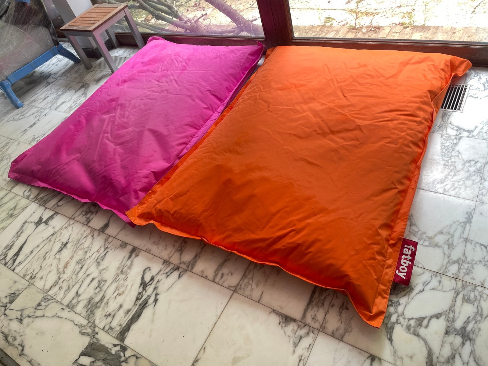 2 Fatboy Original Outdoor Orange et Rose (140 x 180 cm), Enlèvement, Utilisé, Orange, Pouf