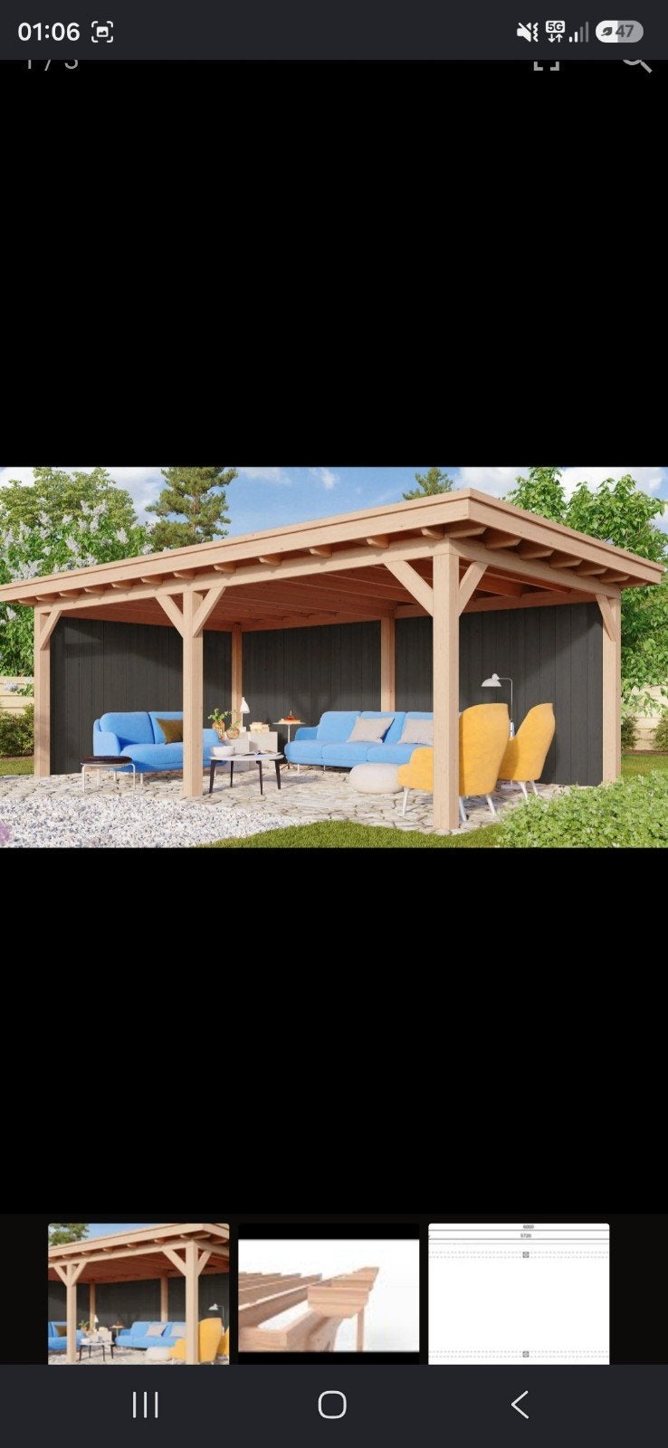 NİEUW! Douglas Overkapping Kirk & Michaels Fedde 600x300, Tuin en Terras, Overkappingen, Ophalen, Nieuw, Carport