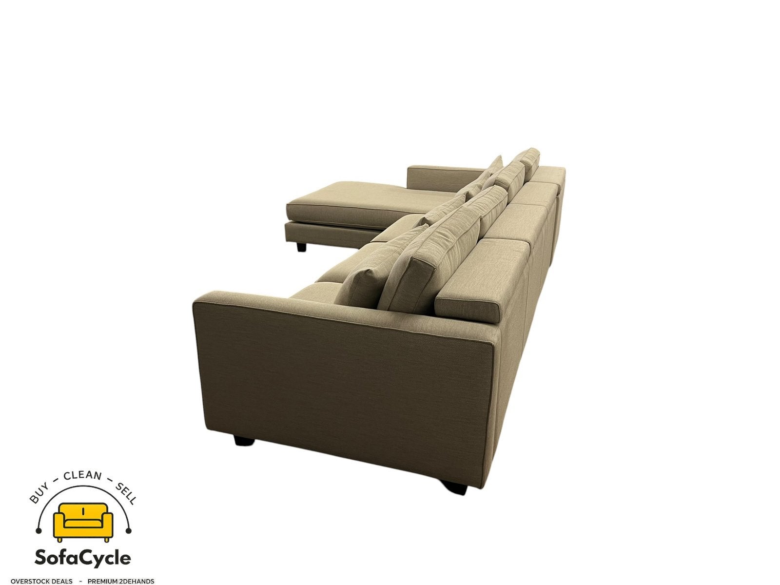 Chaise d'angle modulaire en tissu gris Flemish Tradition, Enlèvement ou Envoi, Comme neuf, SofaCycle, Tissus