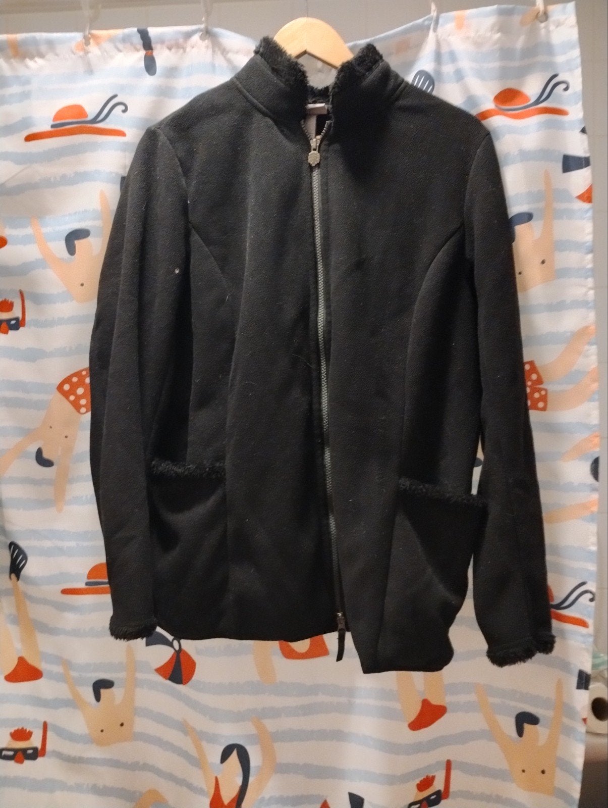 Zwarte jas merk Von landen van Ulla popken maat 46 48, Ophalen, Zwart, Maat 46/48 (XL) of groter, Ulla Popken