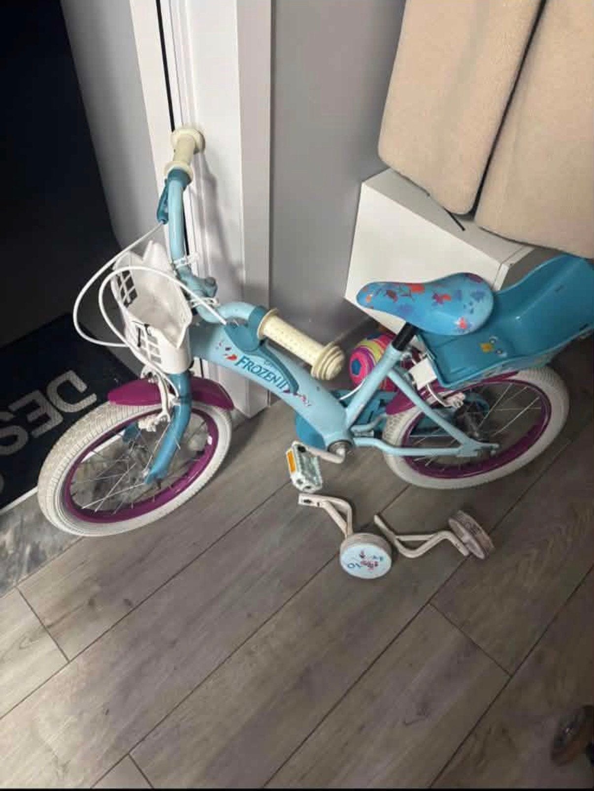 Kinderfiets, Ophalen, Zo goed als nieuw, Velgrem, Zijwieltjes