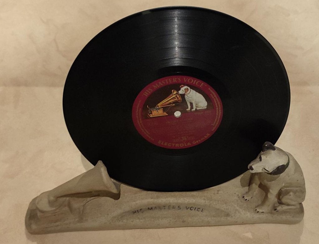 Vintage platenstandaard His Master's Voice., Antiquités & Art, Enlèvement ou Envoi