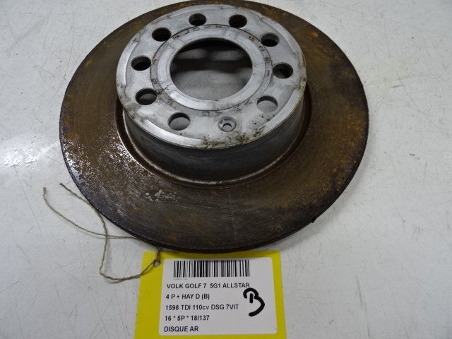 REMSCHIJF ACHTER Volkswagen Golf VII (AUA) (01-2012/03-2021), Gebruikt, Volkswagen