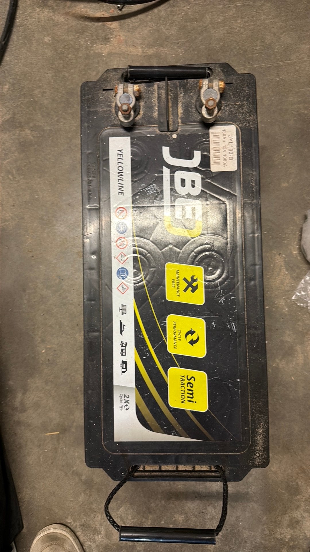 Batterij camper 180A 12V
