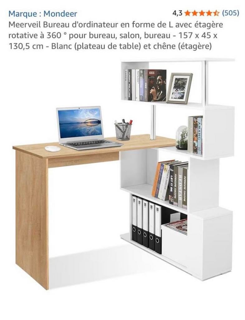 Computerbureau, Huis en Inrichting, Ophalen, Zo goed als nieuw, Wit, Computerbureau