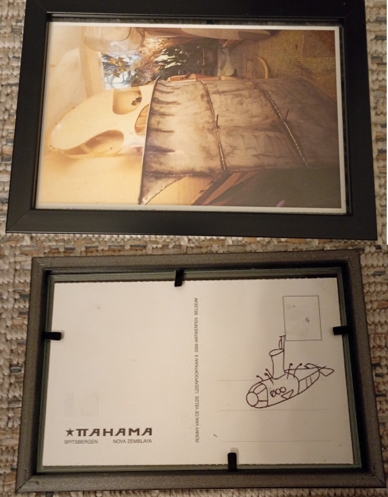 Postkaart Panamarenko met tekening op achterzijde, Antiek en Kunst, Ophalen of Verzenden