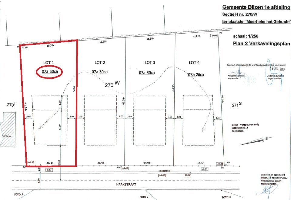 Te Koop: Rustig gelegen bouwgrond 7a50ca in Merem Bilzen., Immo, Merem Bilzen, Verkoop zonder makelaar, 500 tot 1000 m²
