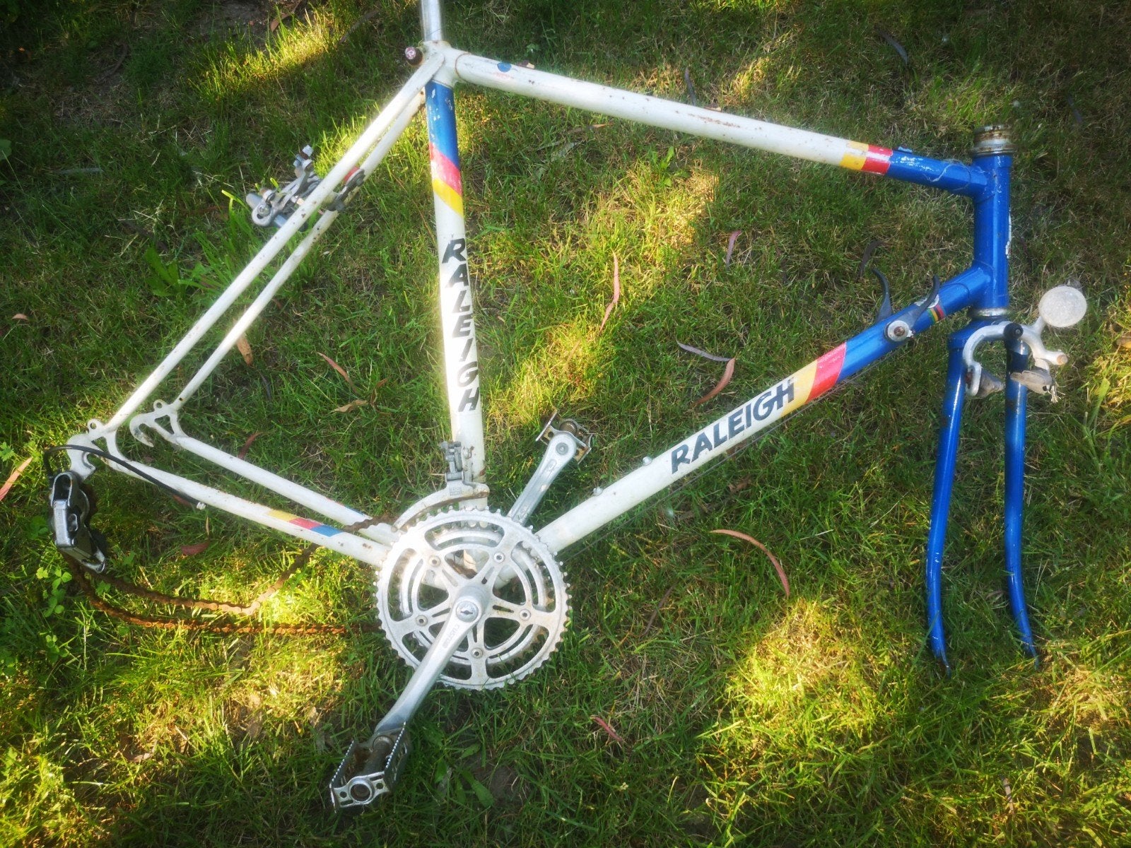 Raleigh frame met groepset, Ophalen